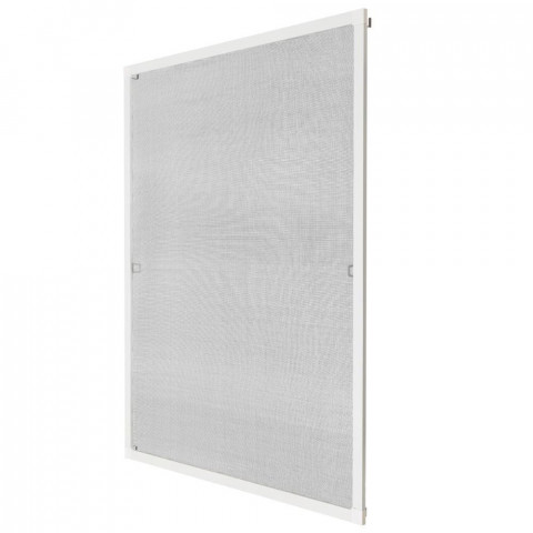 helloshop26 moustiquaire pour fenetre cadre fixe en aluminium 130x150 cm blanc distriartisan
