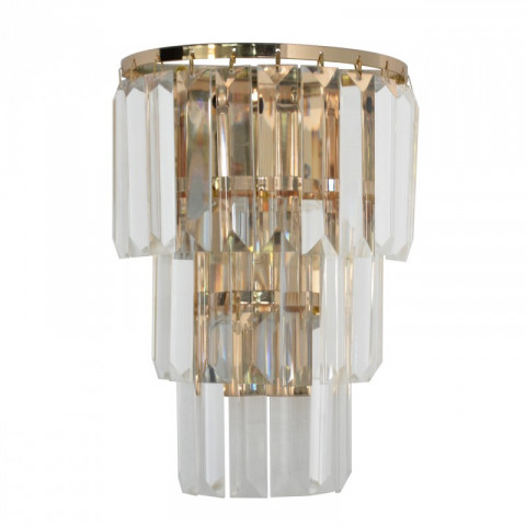 Applique murale dorée crystal 1 ampoule 11 cm