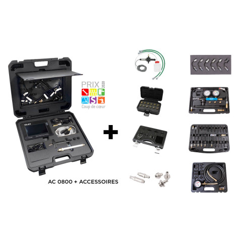 Pack master kit testeur pression à lecture digitale + accessoires - ac 0800p - clas equipements