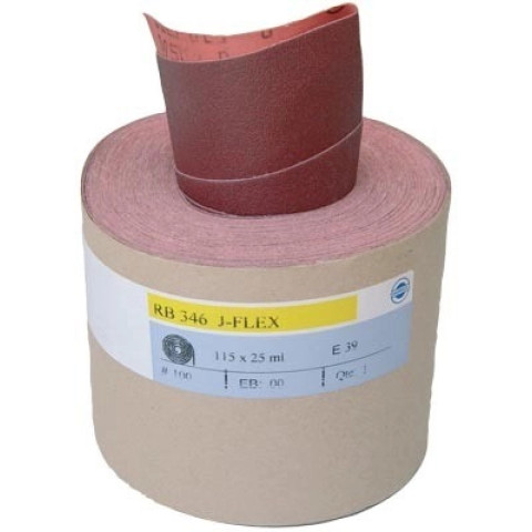 Rouleau toile abrasive HERMES Rb 346 J-flex - grain 120 – 115x25m - 6147409