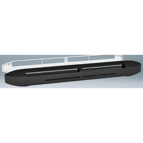 Entrée d'air hygroréglable acoustique 37DNE 30m³ Isola Hy ANJOS Noir - 420x45x40 mm 0690NO