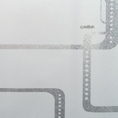 Papier peint adhésif - Modèle rectangle blanc