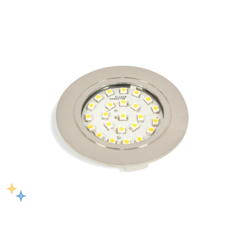 Spot led crux in EMUCA - 220V 1.8W finition inox blanc froid avec transfo - 5915251