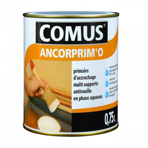 Ancorprim'o gris perle 0,75l - primaire d'accrochage universel polyperformant glycéro en phase aqueuse - comus