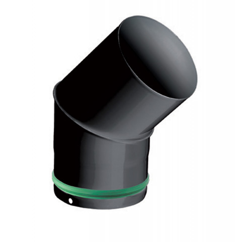 Isotip coude à 45° + joint viton pour tuyau apollo pellets email 0,7 - 80 mm