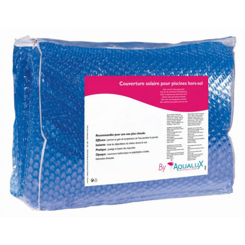 Couverture solaire rectangulaire AQUALUX - pour piscine autoportante - 5.50 x 2.75m - 180µ - 105162