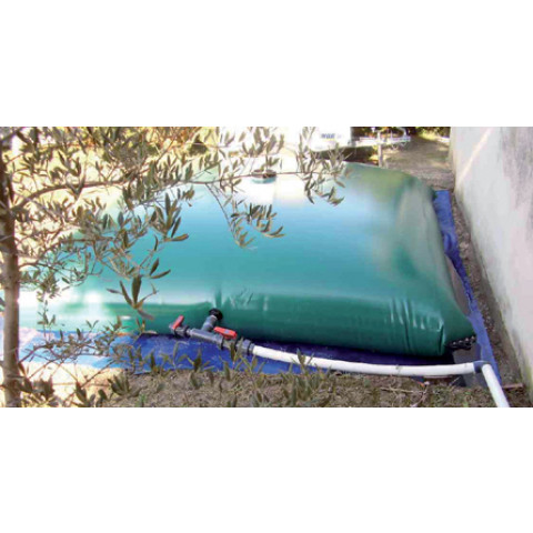 Citerne souple de récupération et stockage d'eau 500 L + Kit de connexion AQUALUX - 105804