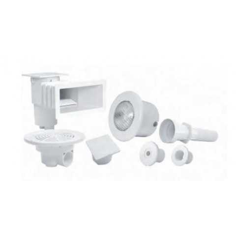 Kit de pièces à sceller Vitalia Béton blanc AQUALUX - bassin 10x5 12x6 - 105876