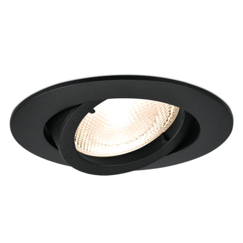 Support de spot rond noir orientable gu10/gu5.3 ip20