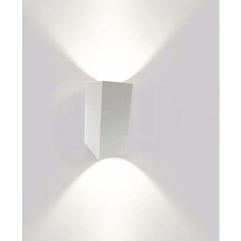 Applique murale led b18 6w ip44 blanc - couleur eclairage au choix