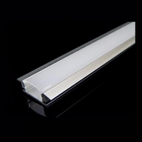Profilé aluminium 1m couvercle blanc opaque