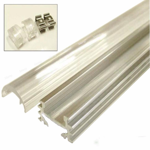 Profilé aluminium 1m couvercle transparent