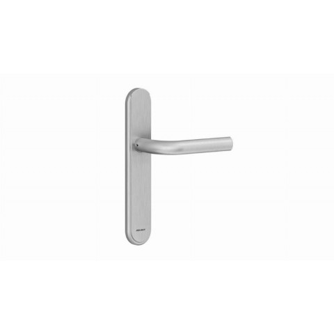 Ensemble Vercy AH200 Béquille 471L sur plaque Bec de cane BEZAULT entraxe 195 C7 inox brossé - 204783