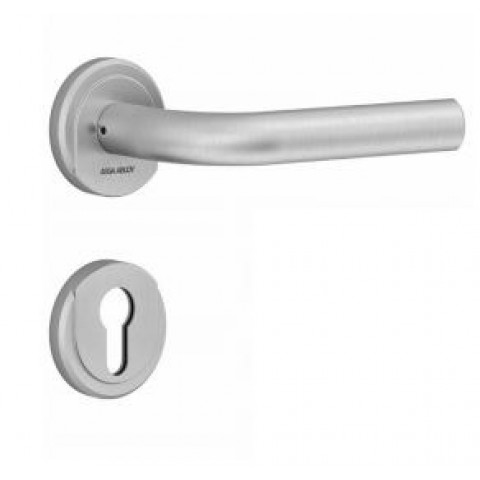 Ensemble Vercy AH200 béquille 471L poignée tirage Gauche rosace ronde C8 BEZAULT inox brossé - 204801