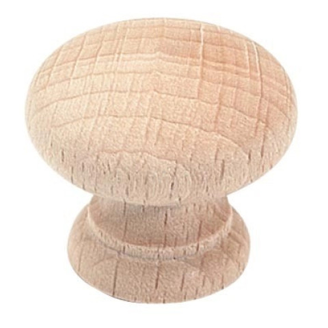 Bouton de meuble univers en bois brut poncé HT29 D.35 CADAP- Bois de hêtre - 7135