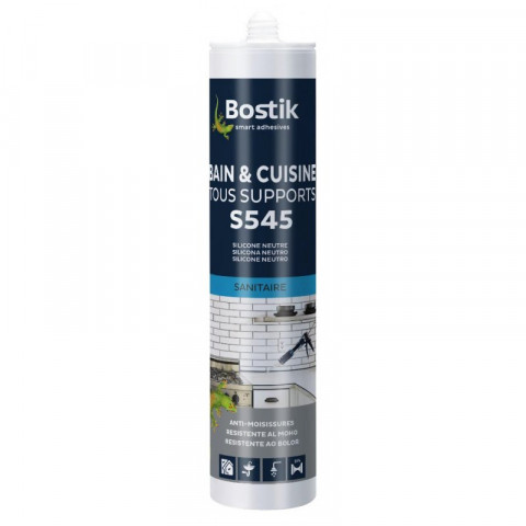 Mastic S545 Bain Cuisine Tous supports BOSTIK Blanc - 30615839