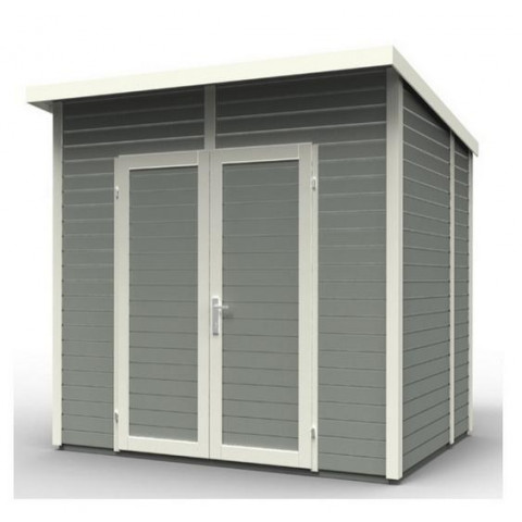Abri de jardin en bois peint gris 3,16 m2 - skur3 gris
