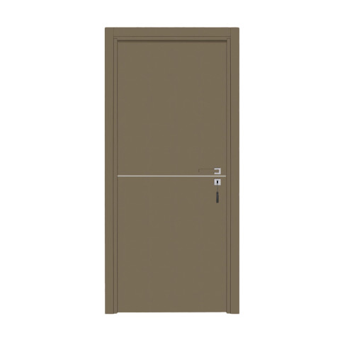 Bloc-porte pose fin de chantier collection premium riva, h.204 x l.93 cm, aspect cuir lichen, réversible