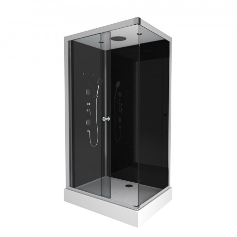 Cabine de douche rectangle 110x80x215cm - raven Aurlane - CAB174