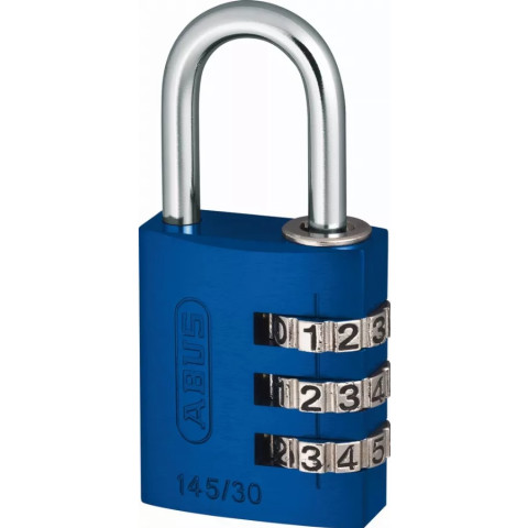 Cadenas à combinaison ABUS aluminium 145/30 Bleu Lock-Tag - 46614