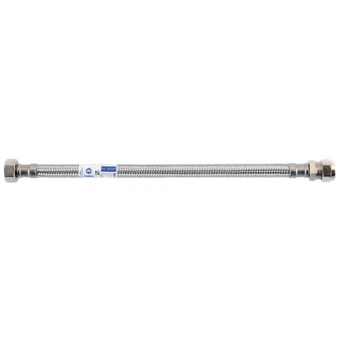 Flexible sanitaire 30cm f 12x17/bic.12 dn8 tresse/douille inox p