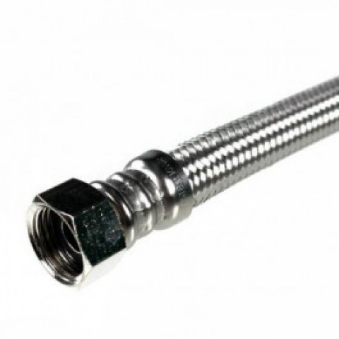 Flexible sanitaire 30cm mf 20x27 dn13 tresse/douille inox 1p