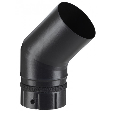 Coude 45° emaille noir dn80mm