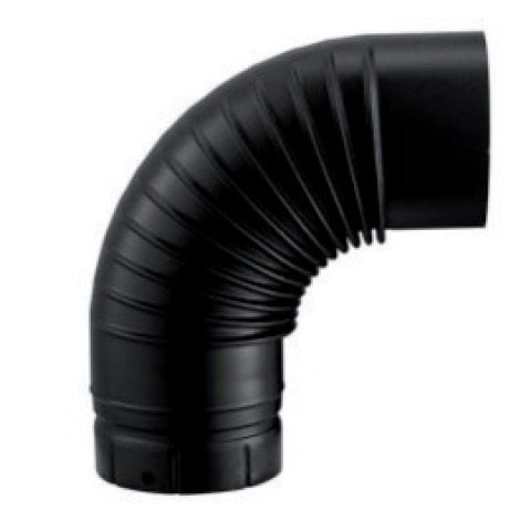 Coude emaille 90° Noir mat 200