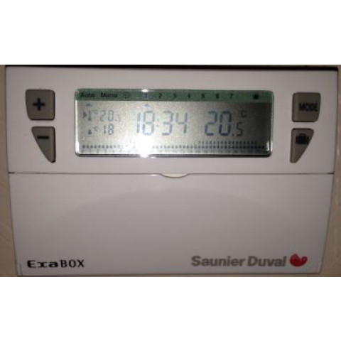 Thermostat programmation saunier duval exabox 7j filaire auto-alimenté