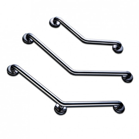Barre d'appui coudée 135° en acier inoxydable 265x265mm