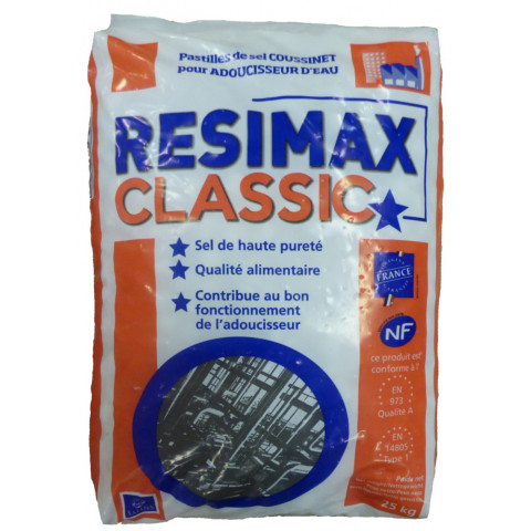 Sel en pastilles pour adoucisseur d'eau sac 25 kg