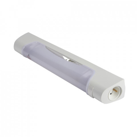 Applique salle de bain avec lampe halogène prismaline, interrupteur et prise 2p t