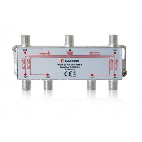 Répartiteur 5-2300 mhz - 6 directions