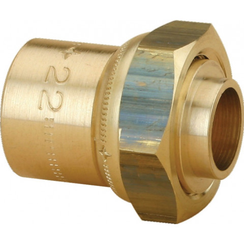 Raccord gaz naturel fer/cuivre femelle + joint à souder 2p 40x49/cu 35 la piece