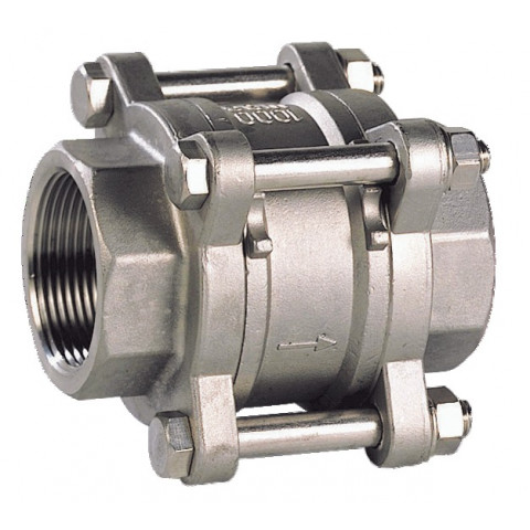 Clapet à disque inox 316l 3 pièces ff sferaco 15x21