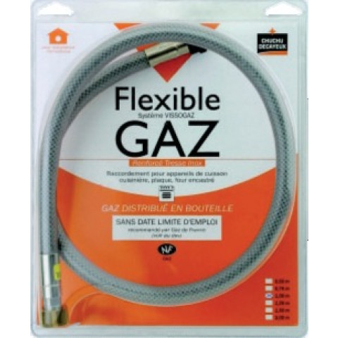 Flexible gaz inox nf à vie butane propane f20x150 f15x21 - Longueur au choix
