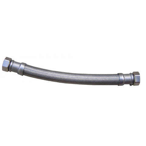 Flexible sanitaire 100cm ff 20x27 dn19 tresse/douille inox 1p