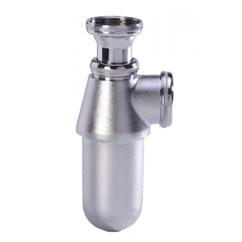 Siphon évier laiton chromé mat réglable