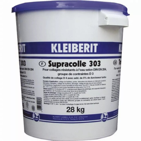 Colle vinylique D3 KLEIBERIT 303.1 - seau 28 kg - 303.1.3006