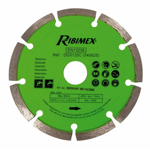 Disque Diamante à segment 125/C Ribimex - DDS125C