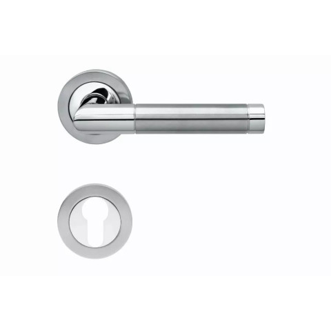 Ensemble béquille sur rosace Clé i BE700A KARCHER DESIGN Inox poli satiné - BE700A-PZ0-73