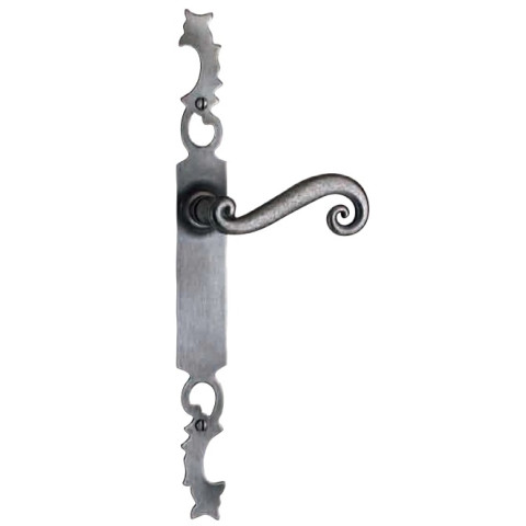 Ensemble de porte rustique Aquitaine 41 BOUVET Epoxy gris - Bec de cane - 425