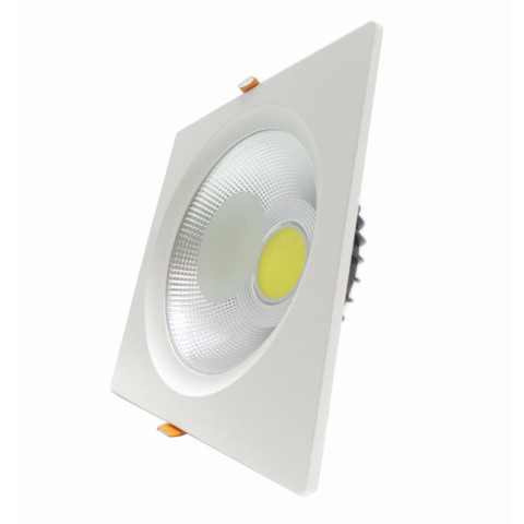 Downlight spot led cob carré 40w 235mm - couleur eclairage au choix