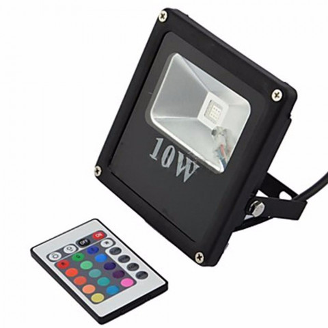 Projecteur led phare rgb + télécommande 10w ip65
