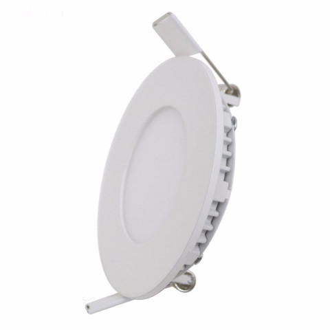 Downlight dalle led extra plate ronde blanc 6w - couleur eclairage : blanc froid 6000k - 8000k