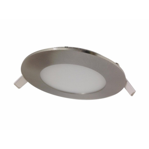 Downlight dalle led extra plate ronde alu 6w - couleur eclairage : blanc froid 6000k - 8000k