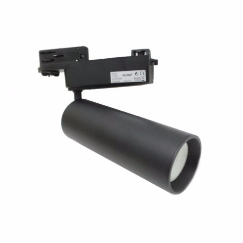 Spot led sur rail 40w binaire triphasé noir - couleur eclairage au choix