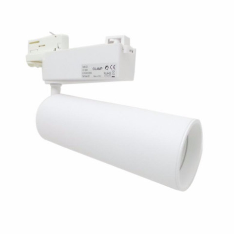 Spot led sur rail 40w binaire triphasé blanc - couleur eclairage au choix