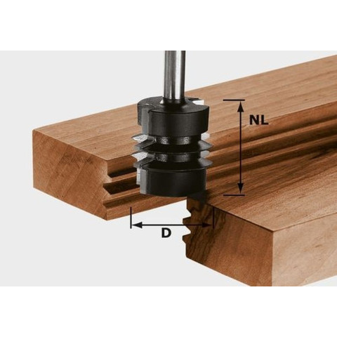 Fraise à abouter HW avec queue de 8mm FESTOOL HW S8 D34/NL32 - 491034