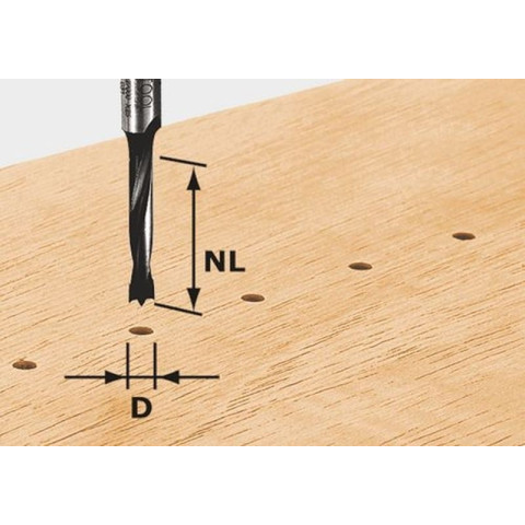 Fraise pour tourillons HW avec queue de 8mm FESTOOL HW S8 D6/30 Z - 491067